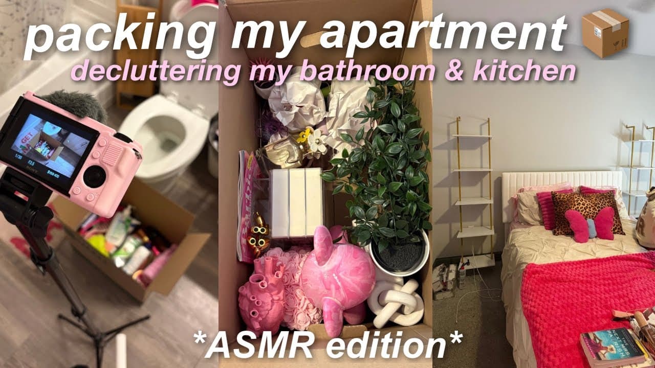 Moving Vlog 02: Packing my bathroom & kitchen *ft. ASMR* 😝